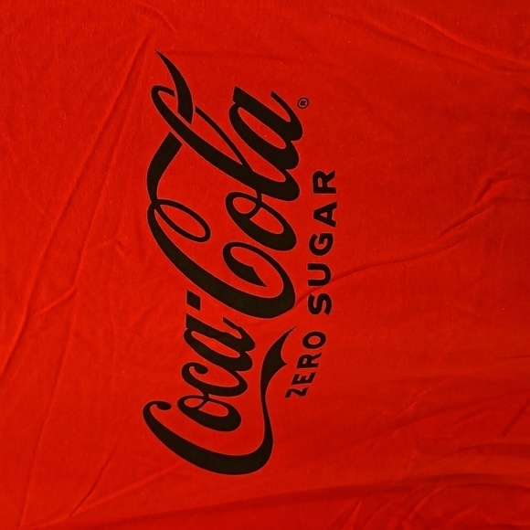 💕COCA-COLA💕 Zero Sugar Crew Neck T-Shirt ~ 100% Cotton Red XL NWOT - Picture 3 of 6